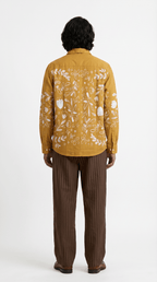 Flowerchild Full Sleeve - Shirt Men - Yellow Mustard Luxury Shirts for Men - Naymish Designs
