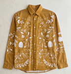 Flowerchild Full Sleeve - Shirt Women - Yellow Mustard Luxury Shirts for Women - Naymish Designs