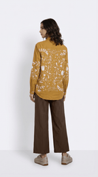 Flowerchild Full Sleeve - Shirt Women - Yellow Mustard Luxury Shirts for Women - Naymish Designs
