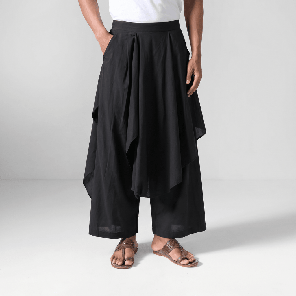 Frill Pants Black Men - Naymish Designs