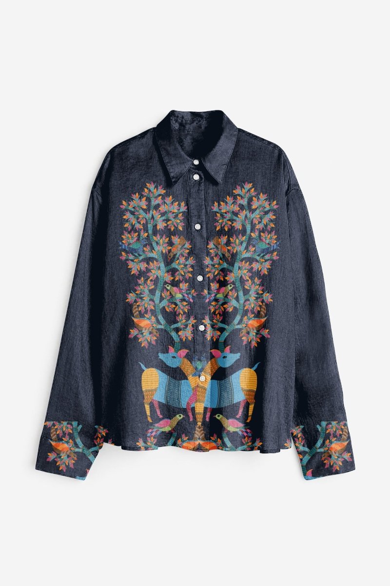 Gond Art Shirt Women - Serene - Naymish Designs