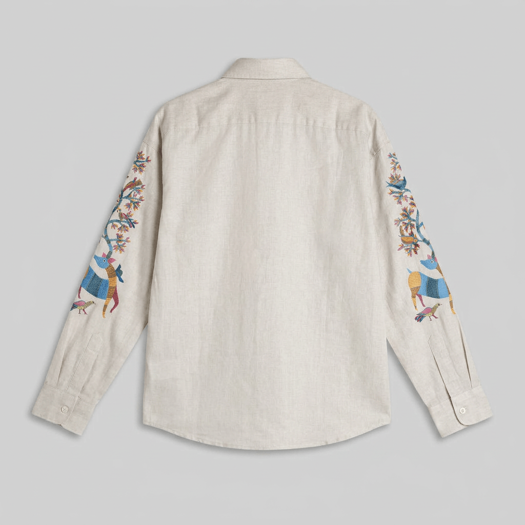 Gond Deer White Shirt Women - Naymish Designs