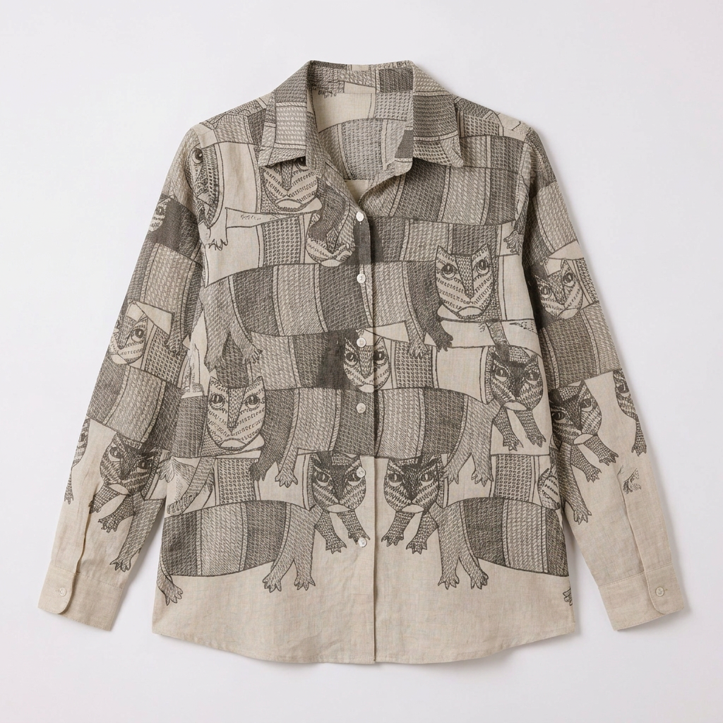 Gond Forest Shirt flat lay view