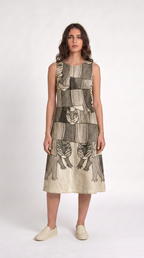 Gond Forest Dress Women front print view