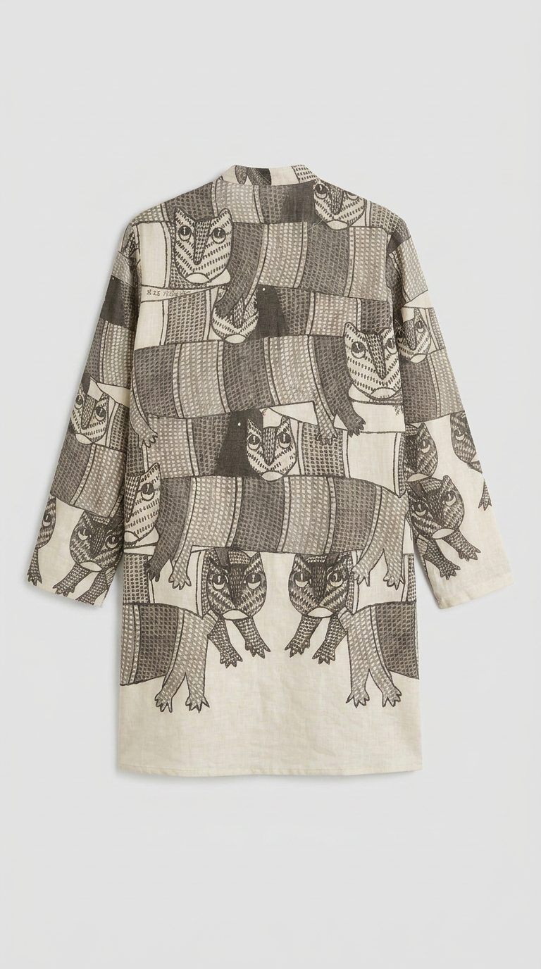 Gond Forest Kurta flat back view