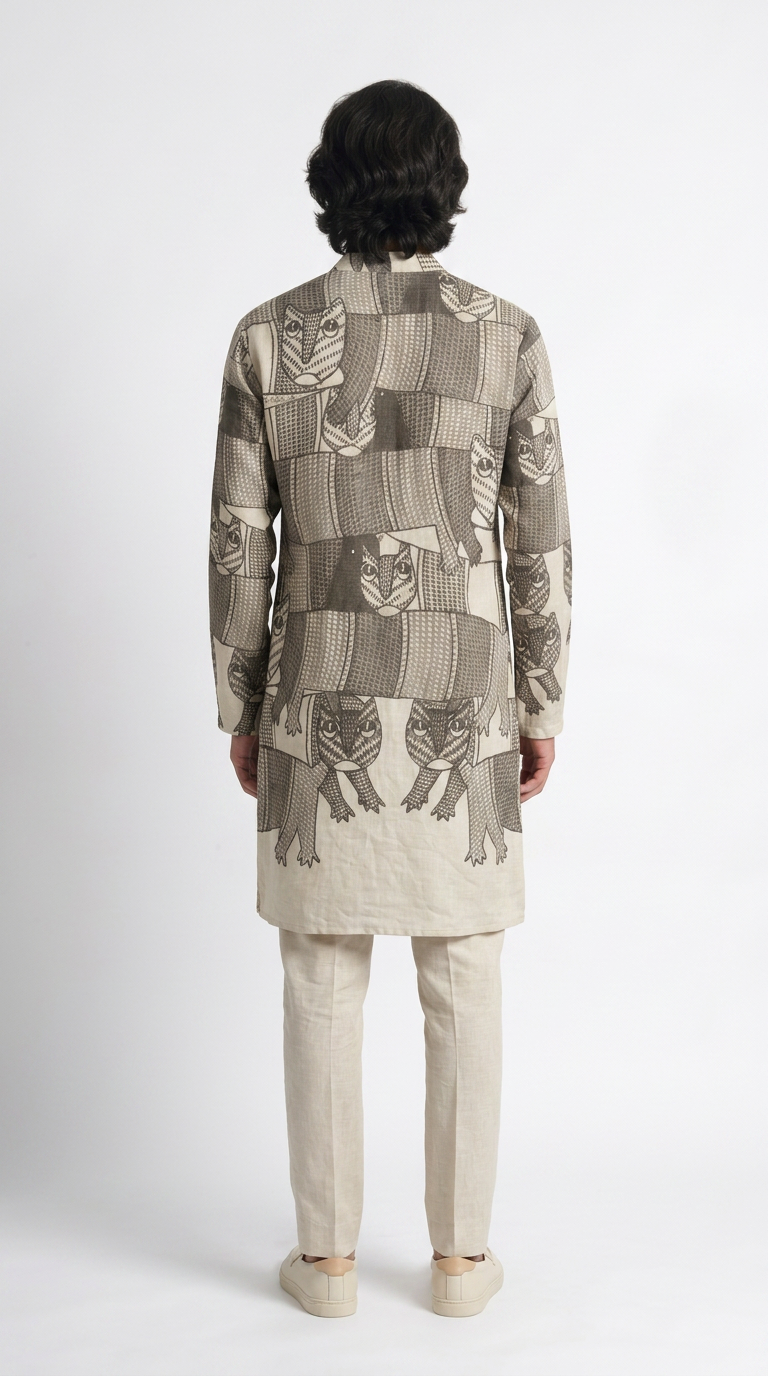 Gond Forest Kurta Set Men kurta back view