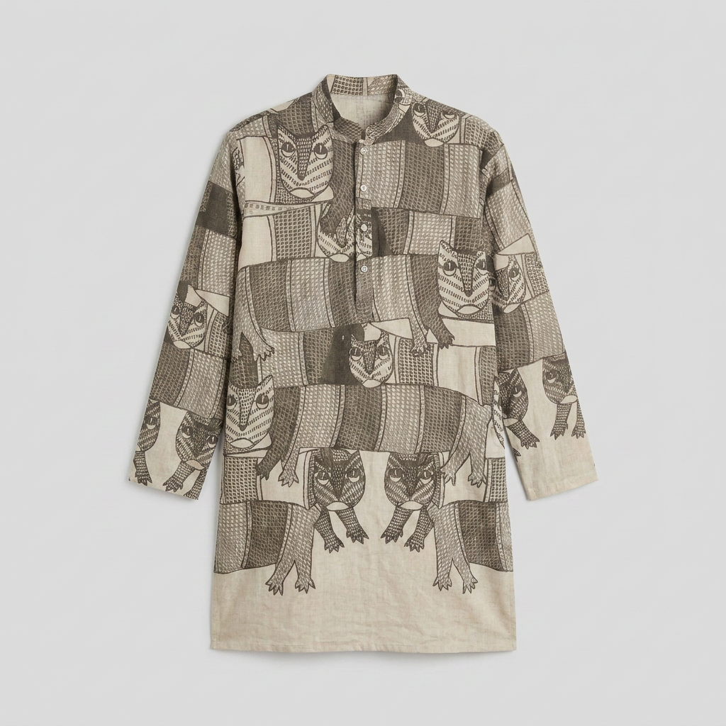 Gond Forest Kurta Set flat kurta front view