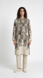 Gond Forest Kurta Women front model view