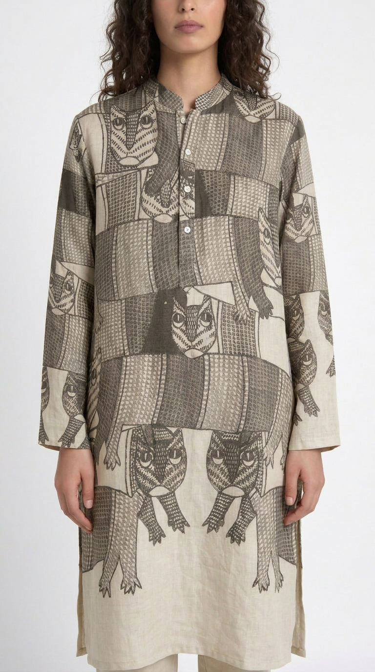Gond Forest Kurta Set Women kurta closeup