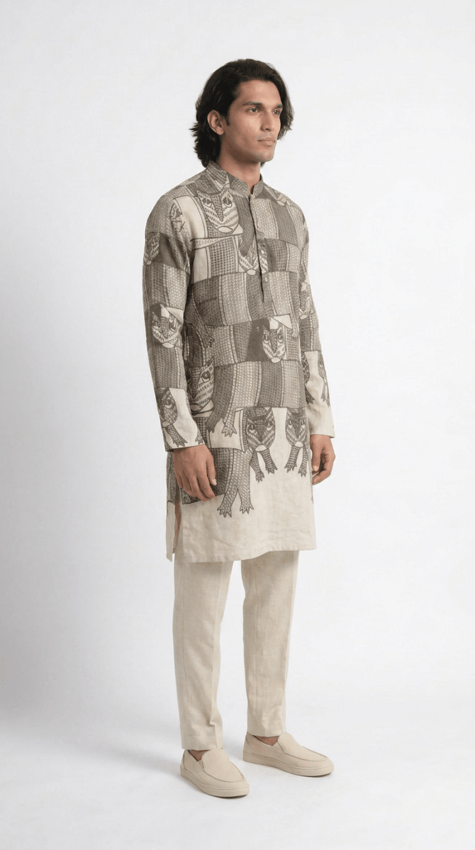 Gond Forest Kurta Men - Naymish Designs