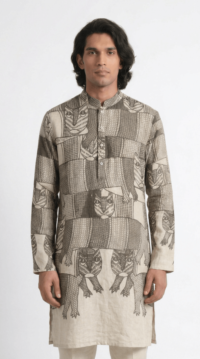 Gond Forest Kurta Men - Naymish Designs