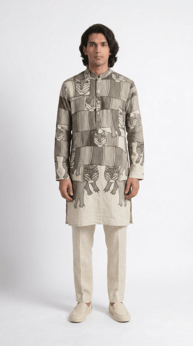 Gond Forest Kurta Set Men - Naymish Designs