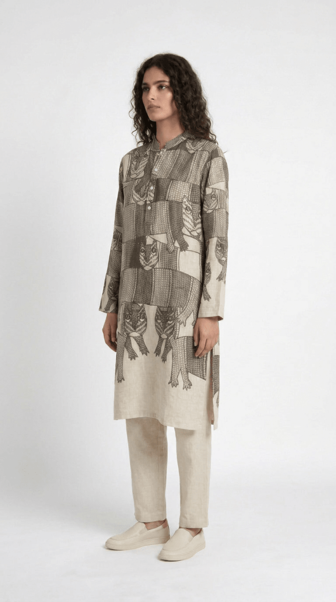 Gond Forest Kurta Set Women - Naymish Designs