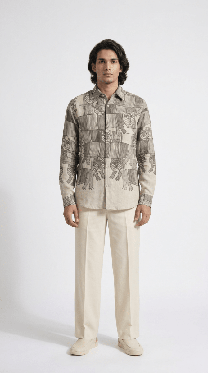 Gond Forest Shirt Men - Naymish Designs