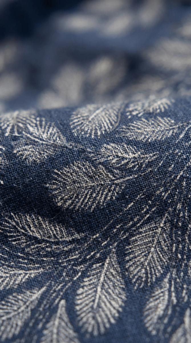 Gond Leaf Shirt Women - Blue - Naymish Designs