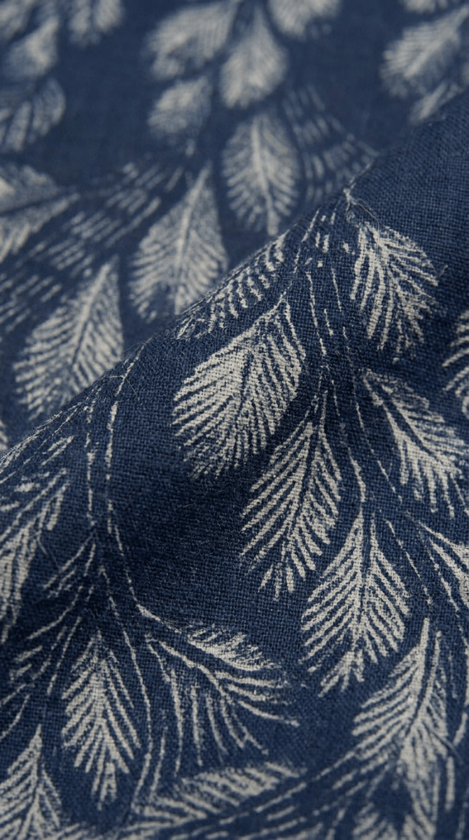 Gond Leaf Shirt Women - Blue - Naymish Designs