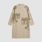 Gond Tiger Kurta Set flat kurta back view