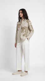 Gond Tiger Shirt Women side view