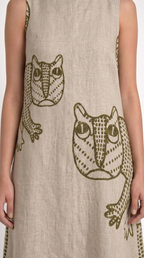 Gond Tiger Dress Women detail model view
