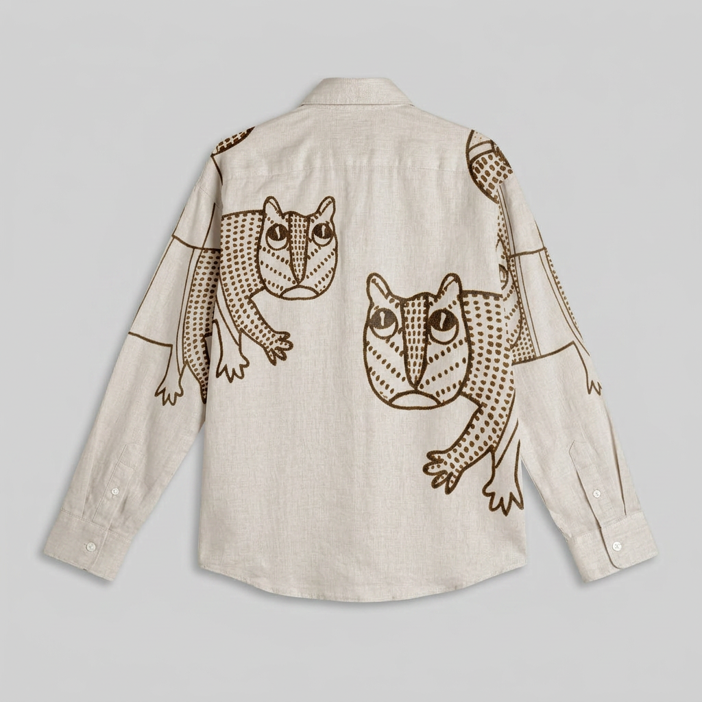 Gond Tiger Shirt flat back view