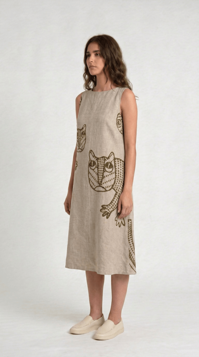 Gond Tiger Dress Women - Naymish Designs