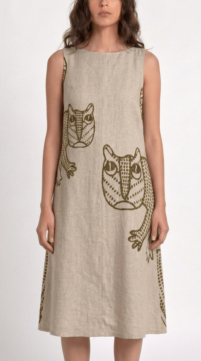 Gond Tiger Dress Women - Naymish Designs