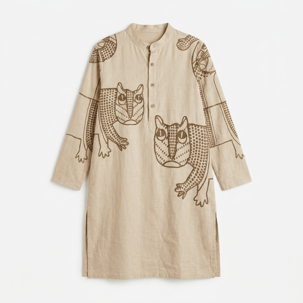 Gond Tiger Kurta Set Women - Naymish Designs