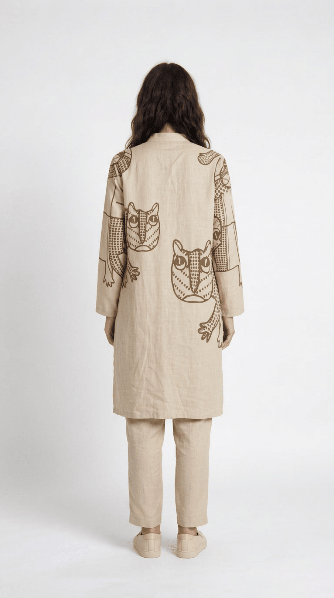 Gond Tiger Kurta Women - Naymish Designs