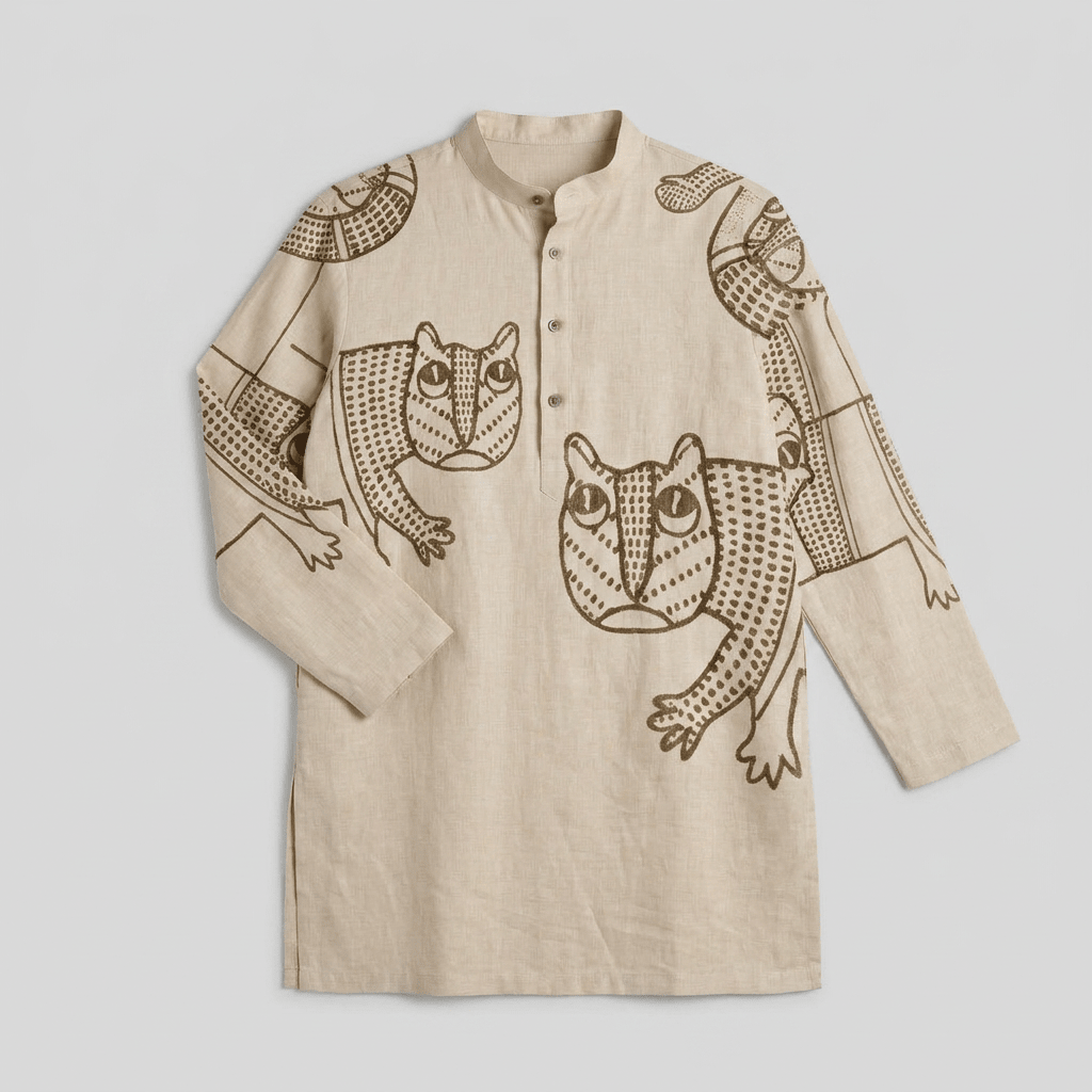 Gond Tiger Kurta Women - Naymish Designs