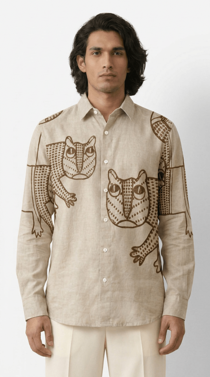 Gond Tiger Shirt Men - Naymish Designs