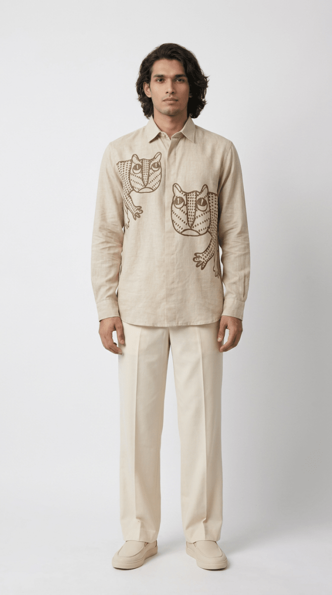 Gond Tiger Shirt Men - Naymish Designs
