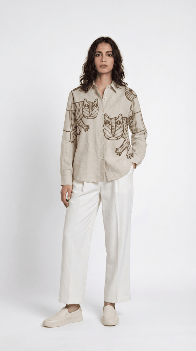 Gond Tiger Shirt Women - Naymish Designs