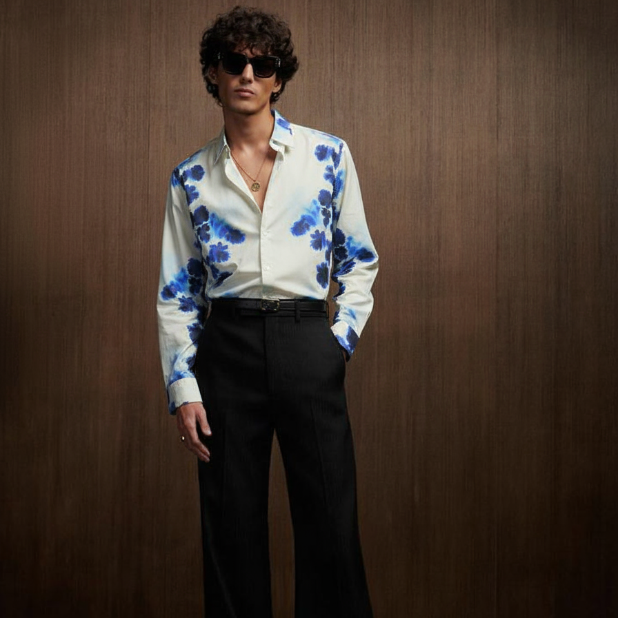 Inkspill - Luxury Designer Shirt | Soft Cotton or Pure Linen | Partywear shirt for Men