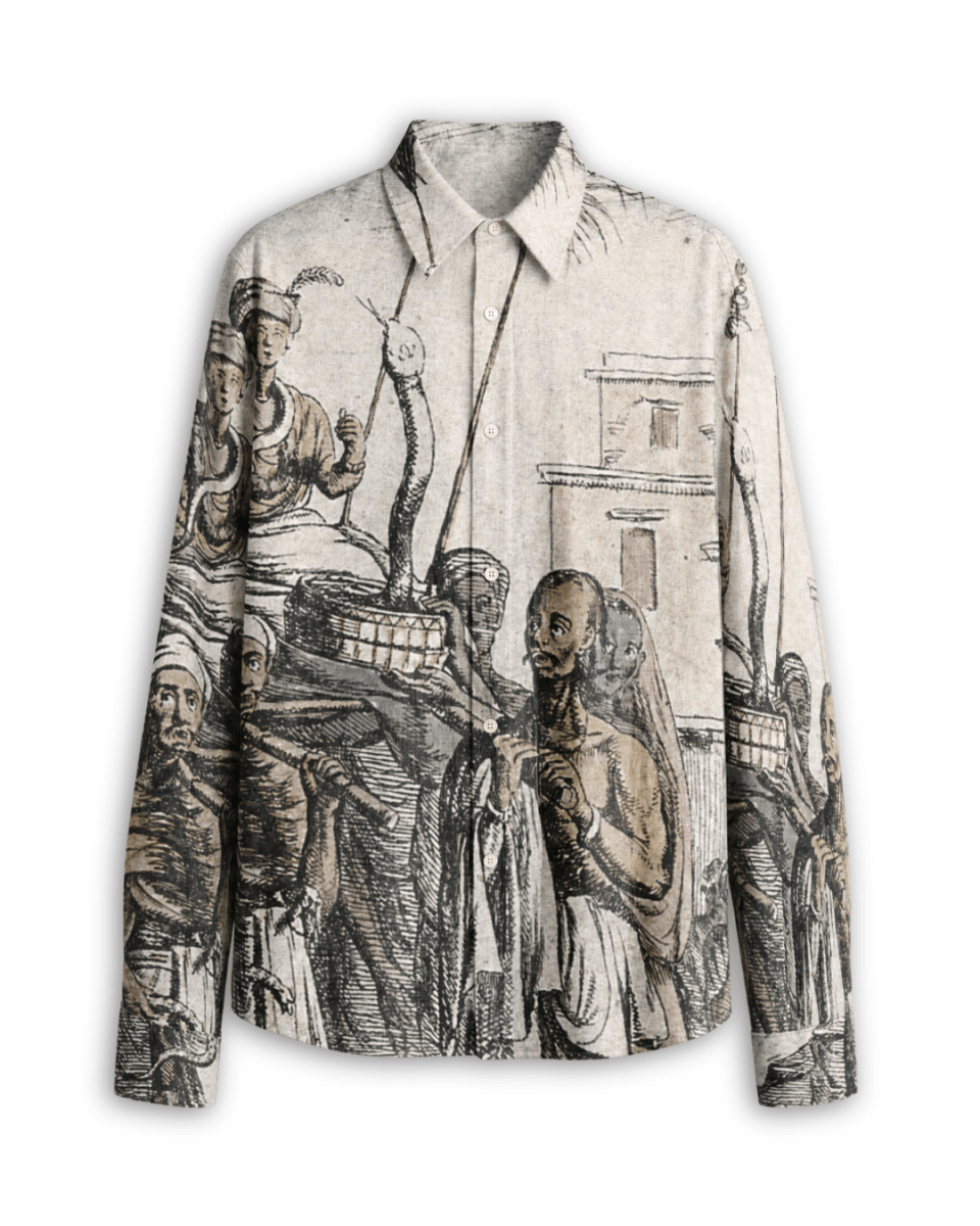 Jhaapan Shirt Men-White-Giza Cotton - Naymish Designs