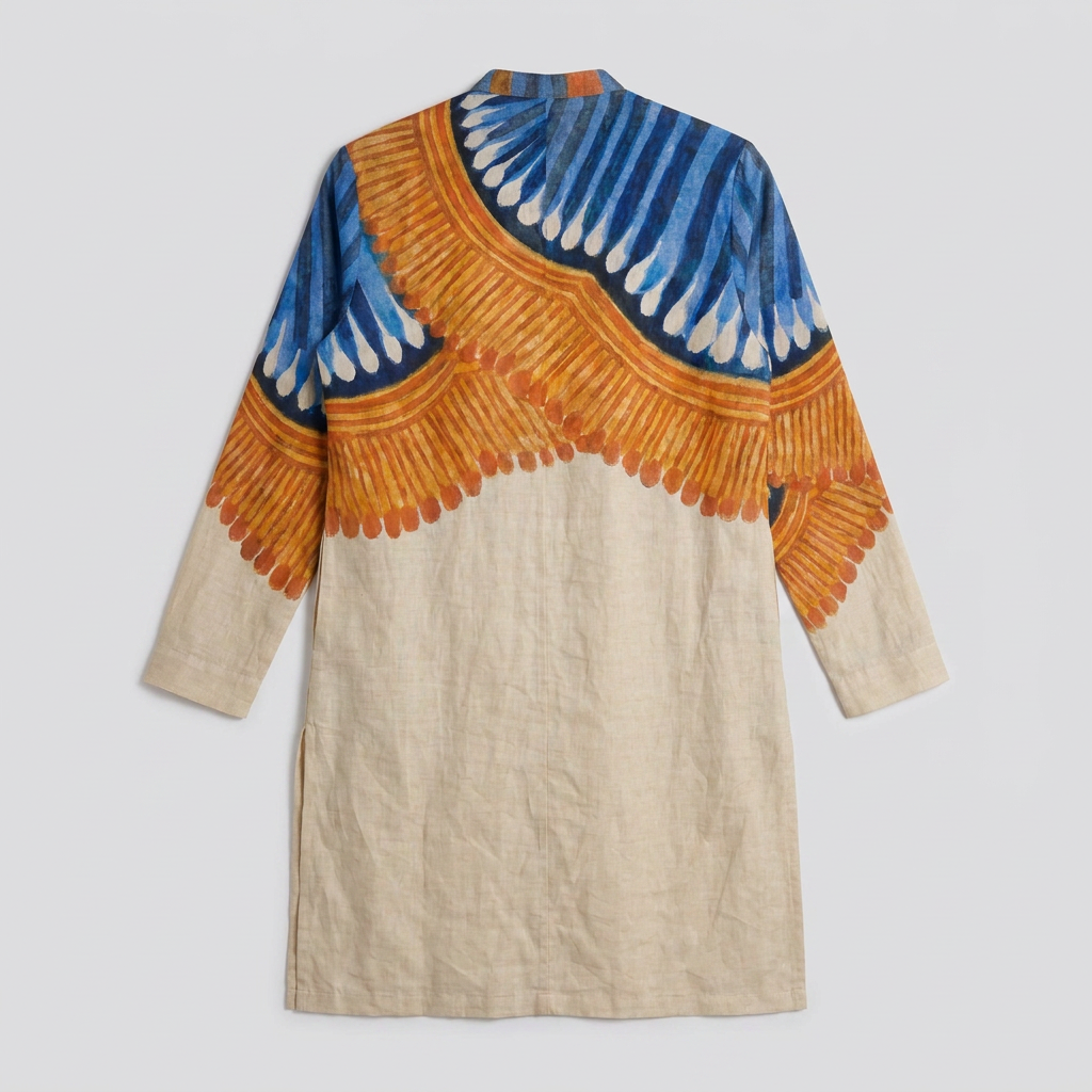 Kalighat Fire Kurta Men flat back