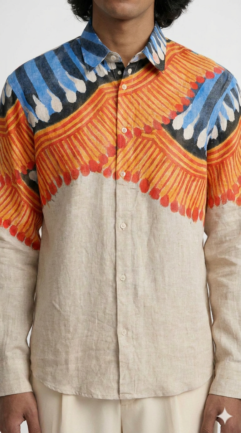 Kalighat Fire Shirt Men detail