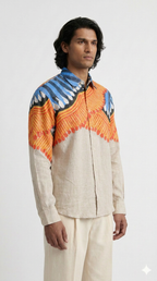 Kalighat Fire Shirt Set Men side view
