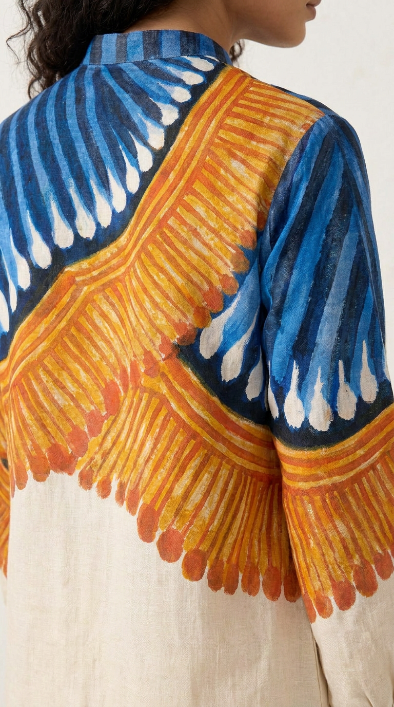 Kalighat Fire Kurta Set Women detail