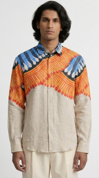 Kalighat Fire Shirt Set Men front view