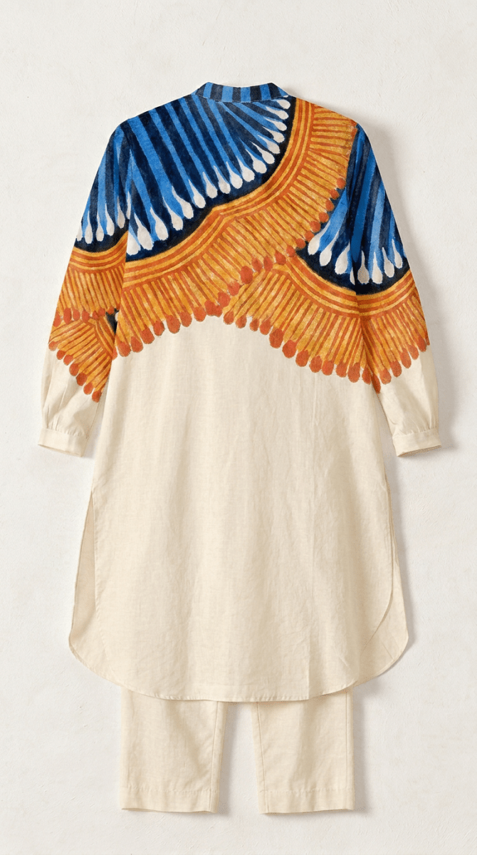 Kalighat Fire Kurta Set Women - Naymish Designs