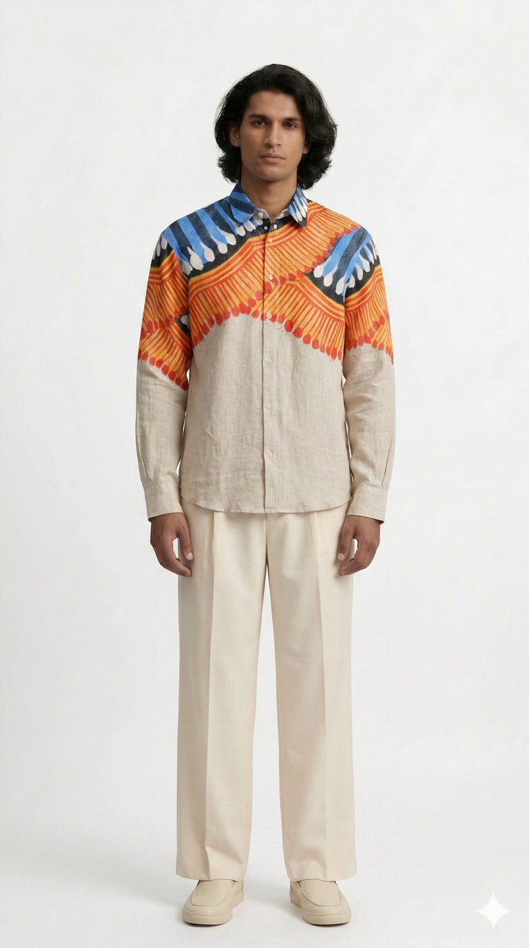 Kalighat Fire Shirt Men front view