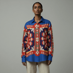 Kanaat - Blue Shirt for Women in Cotton and LInen - Naymish Designs