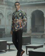 Kilim Edit No 7 - Luxury Designer Shirt | Soft Cotton or Pure Linen | Partywear shirt for Men - Naymish Designs