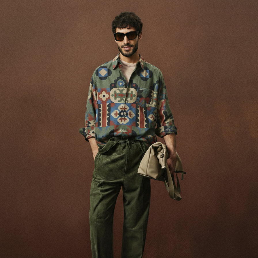 Kilim Edit No 7 - Luxury Designer Shirt | Soft Cotton or Pure Linen | Partywear shirt for Men