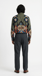 Kilim Shirt Men - Luxury Designer Shirt for Men | Soft Cotton or Pure Linen | Partywear - Naymish Designs