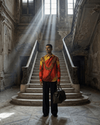 Maala Shirt for Men | Red Yellow | Cotton or Linen - Naymish Designs