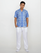 Madhubani Blues Luxury Shirts for Men - Naymish Designs