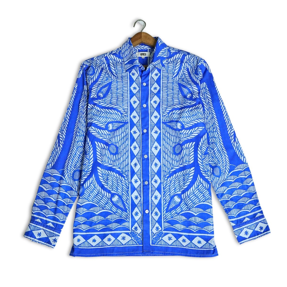Madhubani - Luxury Designer Shirt | Soft Cotton or Pure Linen | Partywear shirt for Men - Naymish Designs