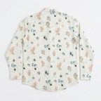 Marine Life Coral Shirt Men - White Available in Cotton and Linen - Naymish Designs