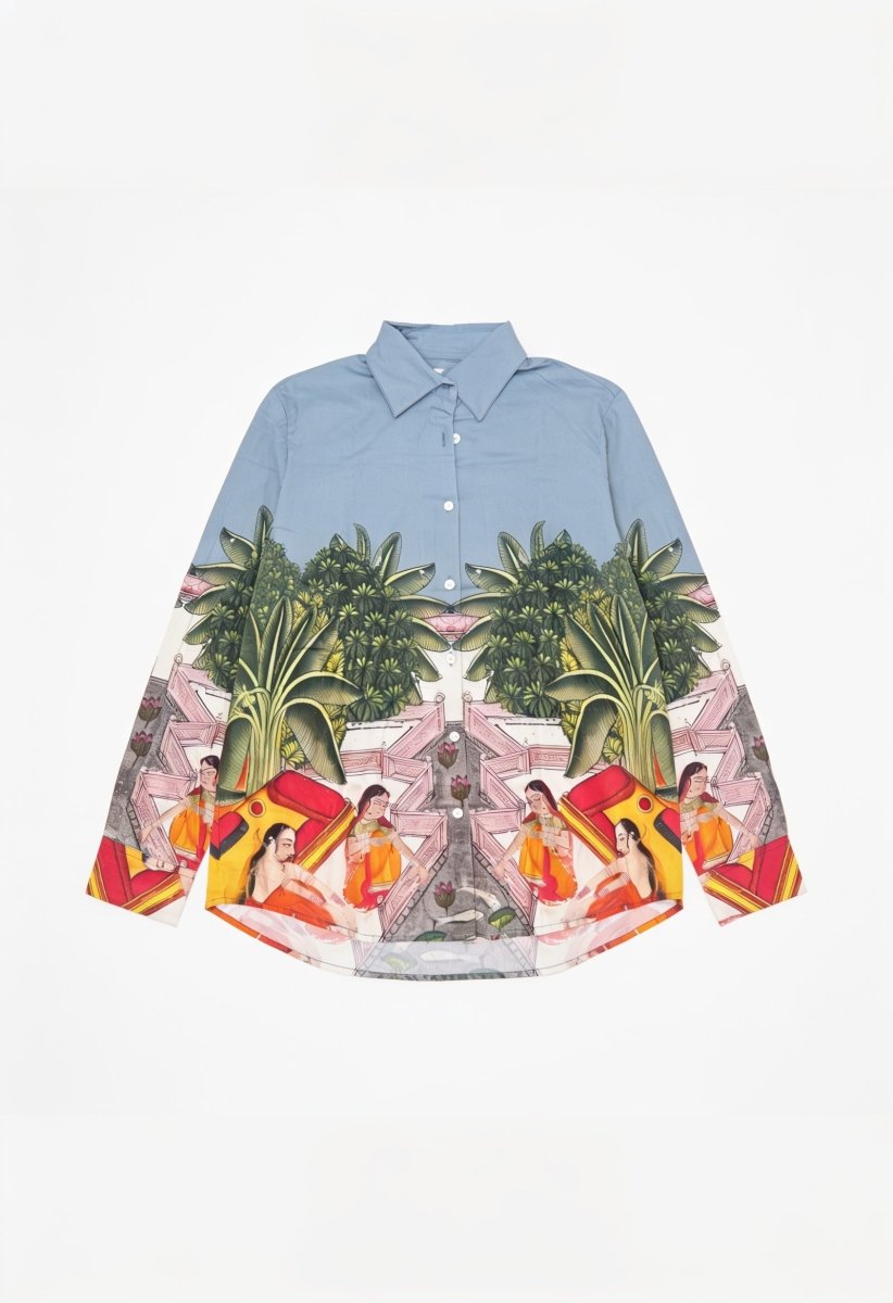Medieval Backyard - Holiday Shirts Men Available in Linen - Naymish Designs